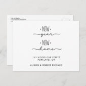 新年の新住所ホームの移動発表 ポストカード (正面/裏面)