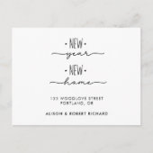 新年の新住所ホームの移動発表 ポストカード (正面)