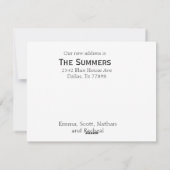 新年の新居への引越しお知らせカード シーズンカード (裏面)