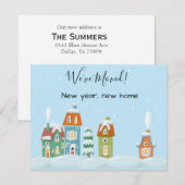 新年の新居への引越しお知らせカード シーズンカード (正面/裏面)