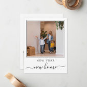 新年の新居フォト ノートカード (正面/裏面インサイチュ)