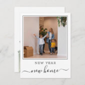 新年の新居フォト ノートカード (正面/裏面)