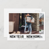 新年の新居 |住所の写真変更 ポストカード (正面/裏面)