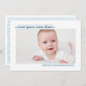 新年の新応援男の赤ちゃん誕生 シーズンカード (正面/裏面)