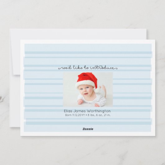 新年の新応援男の赤ちゃん誕生 シーズンカード (裏面)