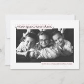 新年の新応援赤ちゃん女の子の誕生の発表 シーズンカード (正面)