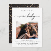 新年の新生児写真妊娠 シーズンポストカード (正面/裏面)