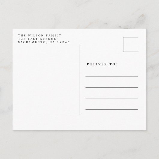 新年の新生児写真 案内ポストカード (裏面)