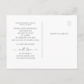 新年の新生児誕生発表写真 ポストカード (裏面)