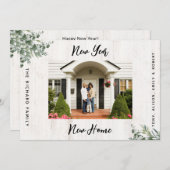 新年の新築住宅引越し発表写真 案内状 (正面/裏面)