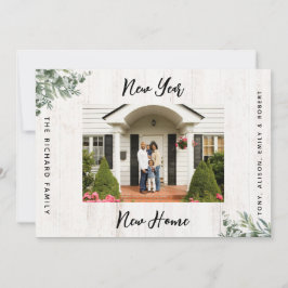新年の新築住宅引越し発表写真 案内状