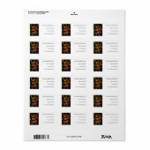 新年の星空差出人住所ラベル ラベル (フルシート)