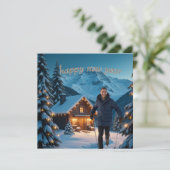 新年の暖かな歓迎 カード (スタンド正面)