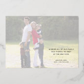 新年の書を楽しむ | 2フォトゴールドフォイル 箔シーズンカード (裏面)