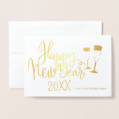 新年の書モダン跡 箔カード (封筒付き正面)