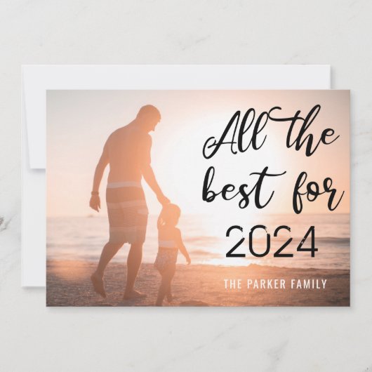 新年の最高のミニマリスト写真の全て シーズンカード (正面)