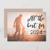 新年の最高のミニマリスト写真の全て シーズンポストカード (正面/裏面)