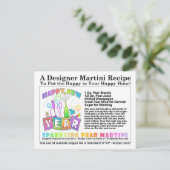 新年の梨マルティきらめくニレシピはがき シーズンポストカード (スタンド正面)