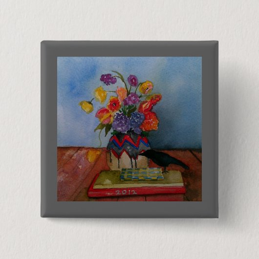 新年の歓迎 缶バッジ (正面)