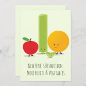 新年の決意ヘルシー食べなフルーツセロリ シーズンカード (正面/裏面)