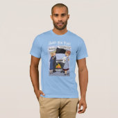 新年の決意|メンズライトブルーTシャツ Tシャツ (正面フル)