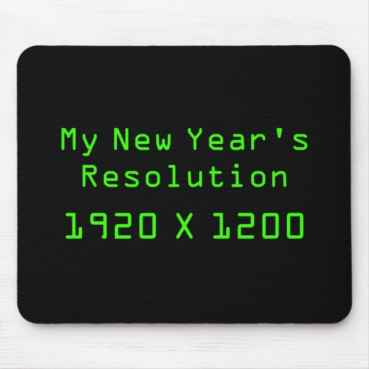 新年の決意 – 1920 X 1200 マウスパッド (正面)
