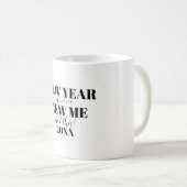 新年の決感動的議やる気を起こさせる コーヒーマグカップ (正面右)