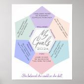 新年の決議のカスタムゴール設定 ポスター (正面)