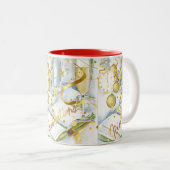 新年の決議の収集 ツートーンマグカップ (正面右)