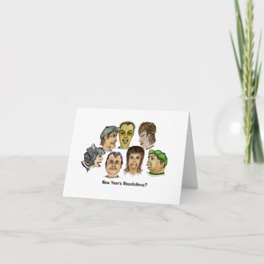 新年の決議は約束カジュアル カード (正面)