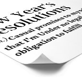 新年の決議定おもしろい義 ポスター (角)