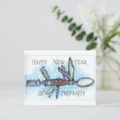 新年の準備をする シーズンポストカード (スタンド正面)