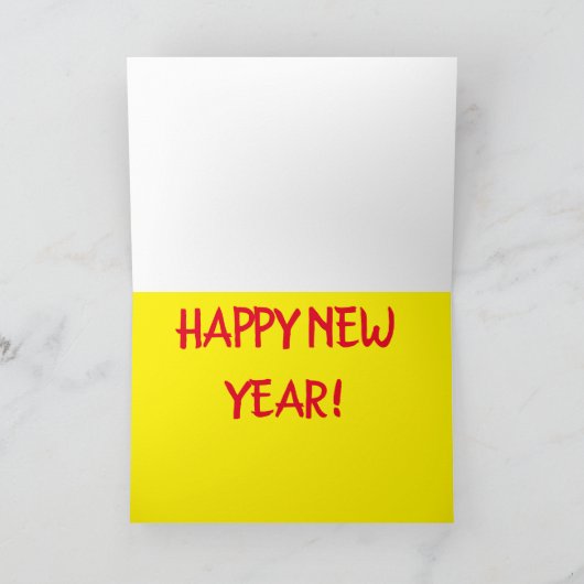 新年の漫画のジョークを楽しみに シーズンカード (内部)