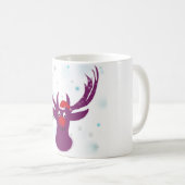 新年の漫画クラシックの白いマグカップ コーヒーマグカップ (正面右)