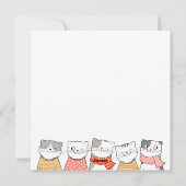 新年の猫たち シーズンカード (裏面)