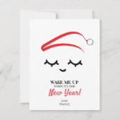 新年の目を覚ましてクリスマスおもしろいを シーズンカード (正面)