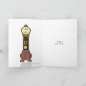 新年の眠る/目覚める祖父の時計 カード (内部)