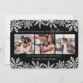 新年の祝日 |雪片 | 3枚のフォトカード シーズンカード (正面)