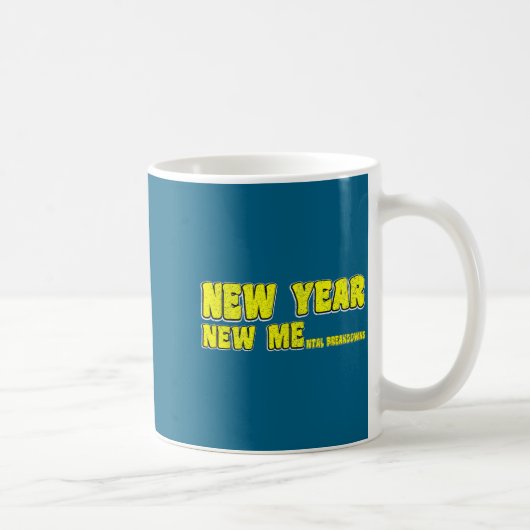 新年の精神崩壊 楽しいアートワーク コーヒーマグカップ (右)