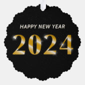 新年の紙オーナメントカード オーナメントカード (裏面)