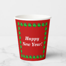 新年の紙カップサイズ:8oz紙カップ蓋付き 紙コップ