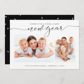 新年の紙吹雪2の写真の休日カード シーズンカード (正面/裏面)