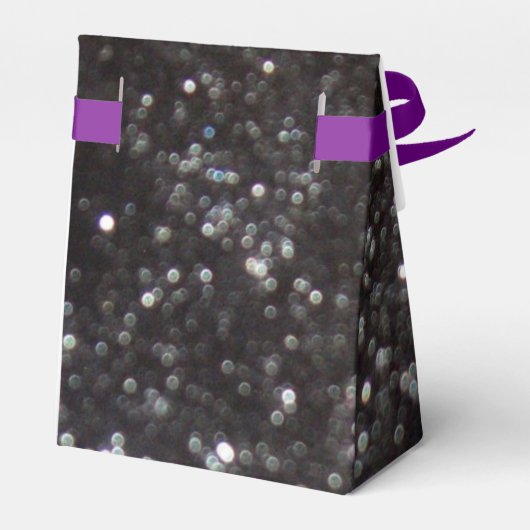 新年の紫と黒のグリッターパターンの好意ボックス フェイバーボックス (裏面サイド)