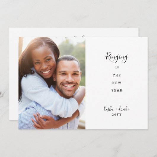 新年の結婚式で鳴り響く日付を除く セーブザデート (正面/裏面)