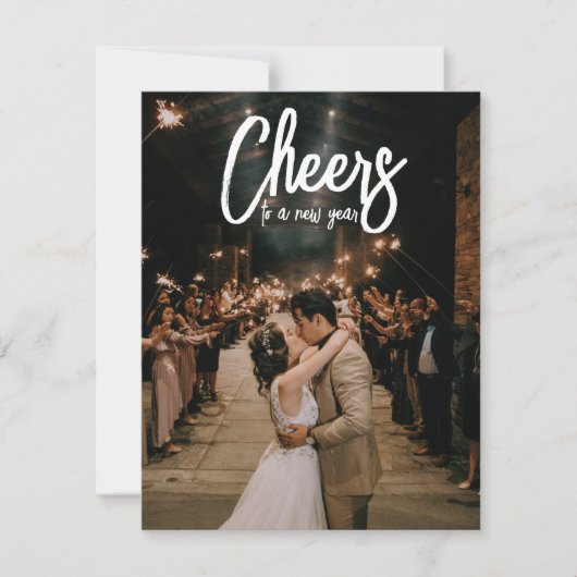 新年の結婚発表写真 シーズンカード (正面)