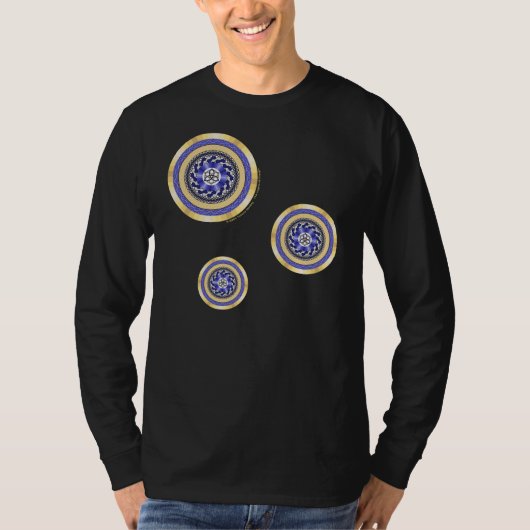 新年の色 Men's ダークシャツ Tシャツ (正面)
