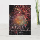 新年の花火がきらめく シーズンカード (裏面)
