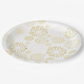 新年の花火デザイン花火の新年の芸術 ペーパープレート (アングル)