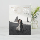 新年の花火バーストエレガントホリデーカード シーズンカード (スタンド正面)