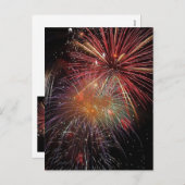 新年の花火大会|過去記事 シーズンポストカード (正面/裏面)